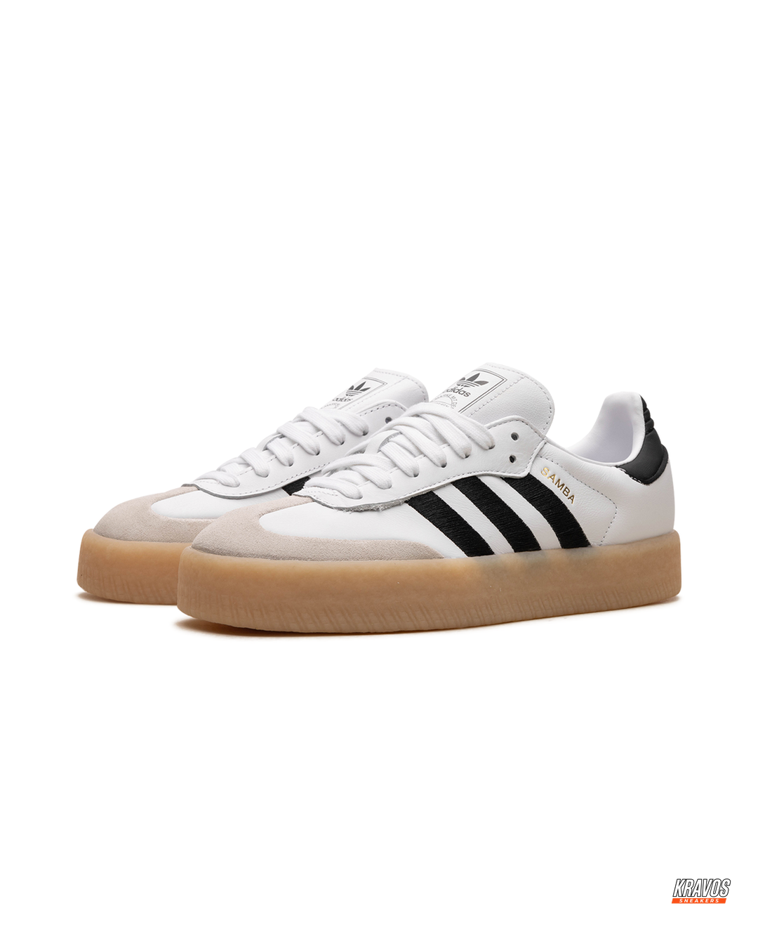 AD Leather Fuzzy-Stripe Terrace Trainer