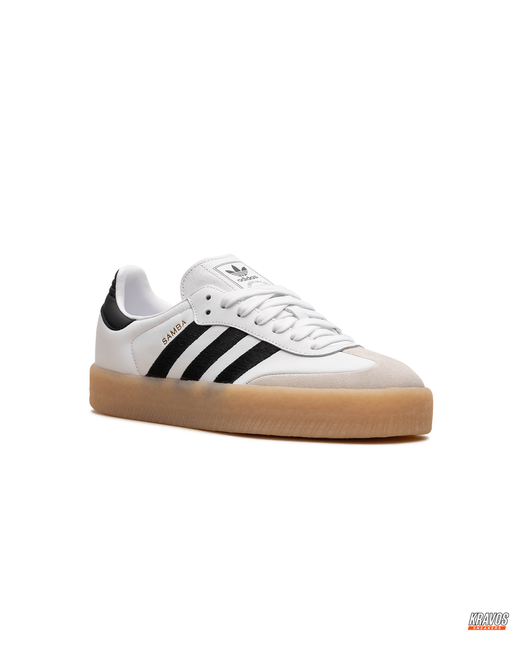 AD Leather Fuzzy-Stripe Terrace Trainer
