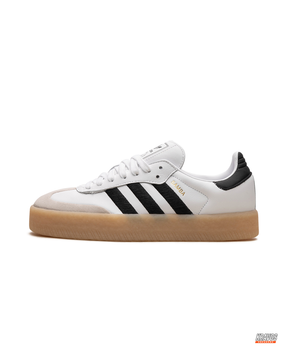 AD Leather Fuzzy-Stripe Terrace Trainer