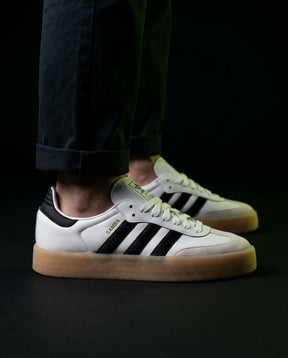 AD Leather Fuzzy-Stripe Terrace Trainer