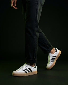 AD Leather Fuzzy-Stripe Terrace Trainer