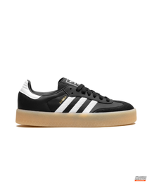 AD Leather Gum-Sole Platform Trainer Black White Gum #blackwhitegum