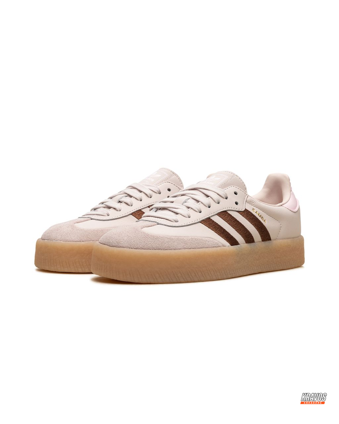AD Leather Gum-Sole Platform Trainer