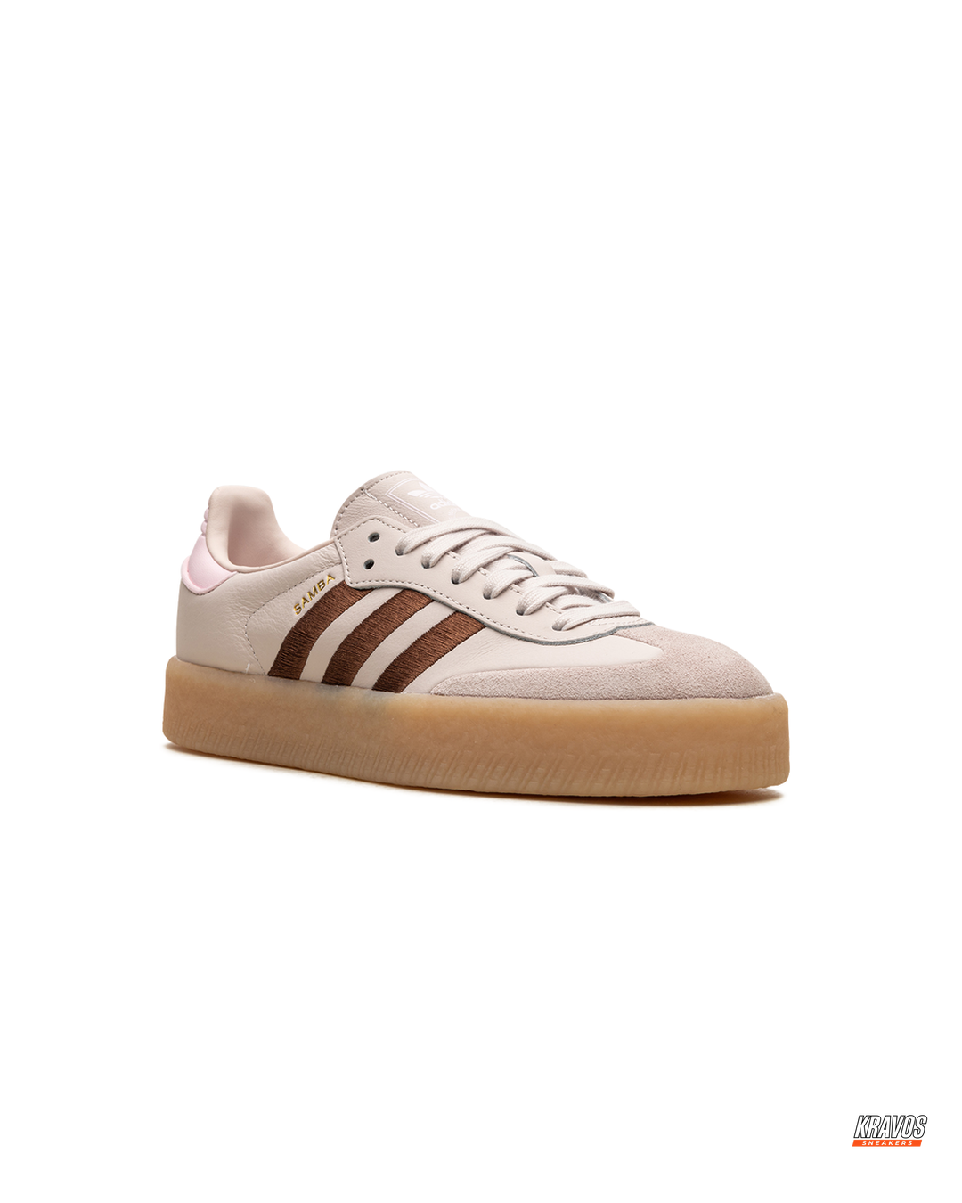 AD Leather Gum-Sole Platform Trainer