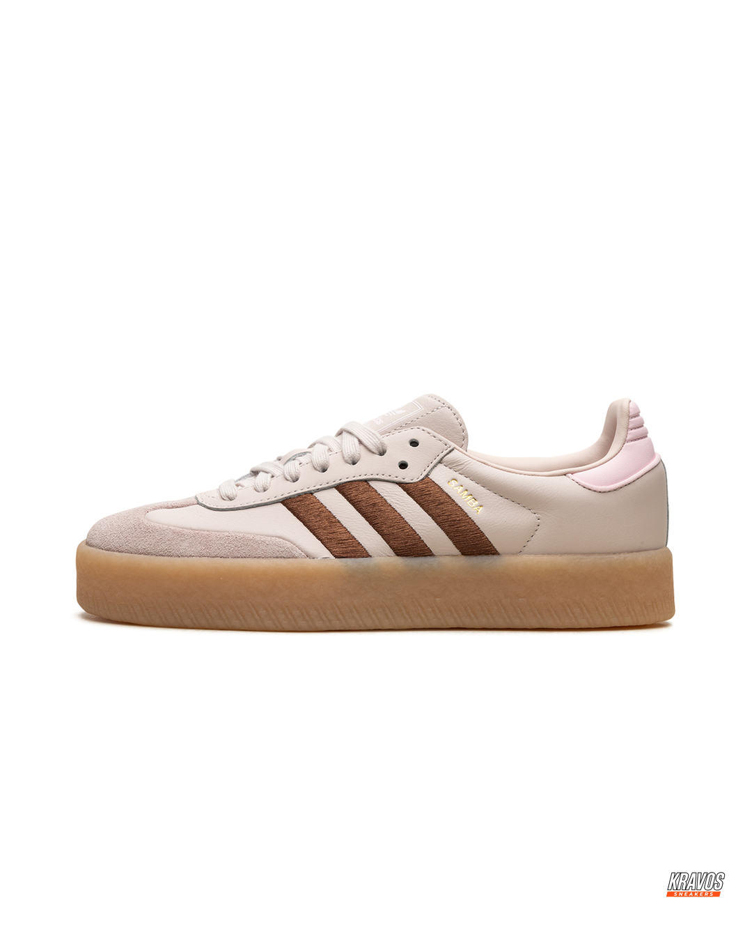 AD Leather Gum-Sole Platform Trainer