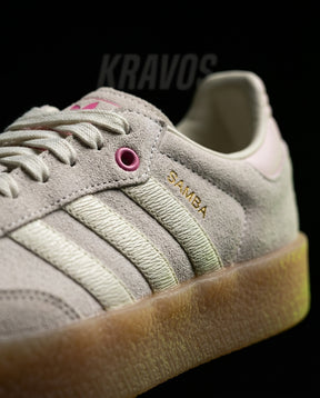 AD Leather Gum-Sole Platform Trainer Cream Gum