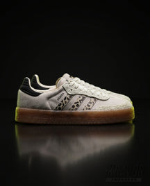 AD Leather Gum-Sole Platform Trainer Cream Leopard Gum