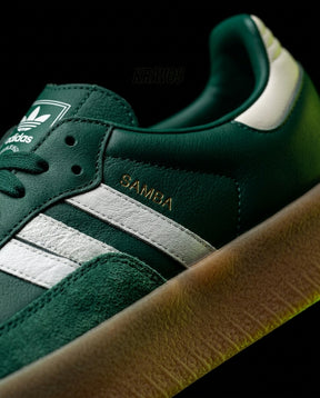 AD Leather Gum-Sole Platform Trainer Green White Gum