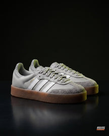 AD Leather Gum-Sole Platform Trainer Grey Gum