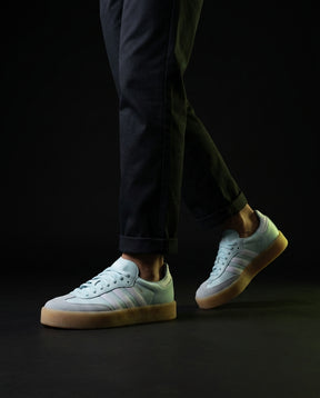 AD Leather Gum-Sole Platform Trainer Mint Gum