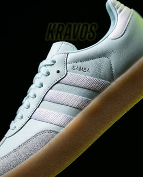 AD Leather Gum-Sole Platform Trainer Mint Gum