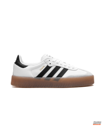 AD Leather Gum-Sole Platform Trainer White Black Gum #whiteblackgum