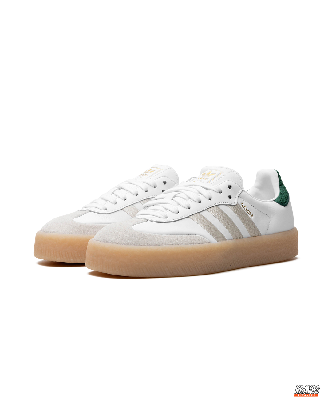 AD Leather Gum-Sole Platform Trainer