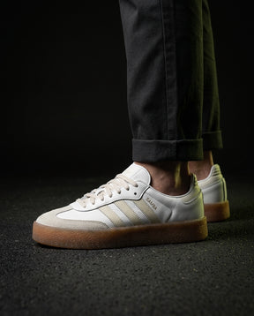 AD Leather Gum-Sole Platform Trainer White Gum