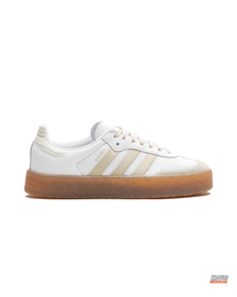AD Leather Gum-Sole Platform Trainer White Gum #whitegum