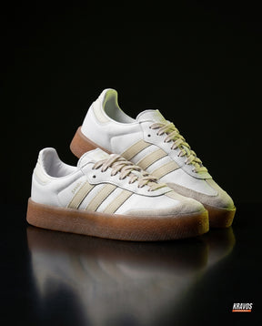 AD Leather Gum-Sole Platform Trainer White Gum