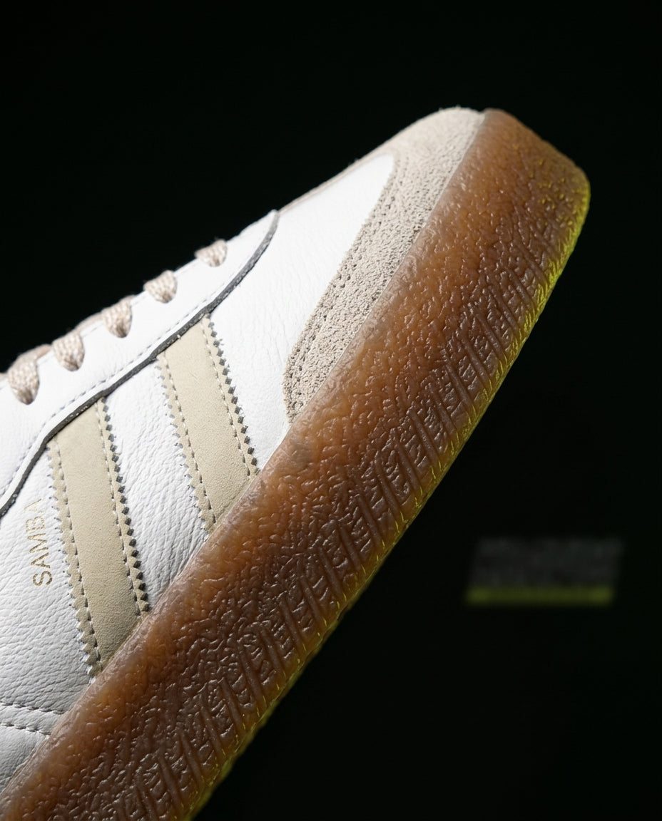 AD Leather Gum-Sole Platform Trainer White Gum