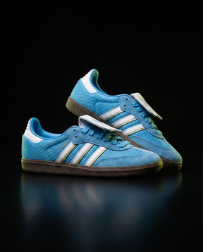 AD Leather Gum-Sole Terrace Trainer Mixed Blue White Gum