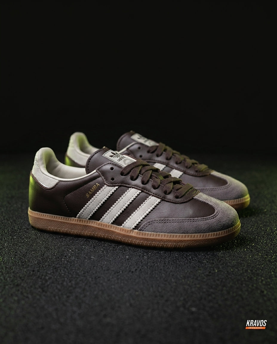 AD Leather Gum-Sole Terrace Trainer Brown Brown Grey