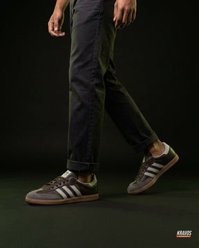 AD Leather Gum-Sole Terrace Trainer Brown Brown Grey