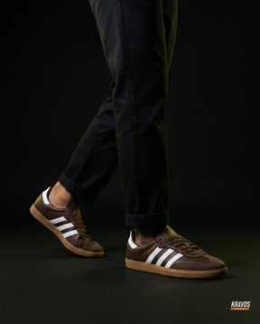 AD Leather Gum-Sole Terrace Trainer Brown Brown White Gum