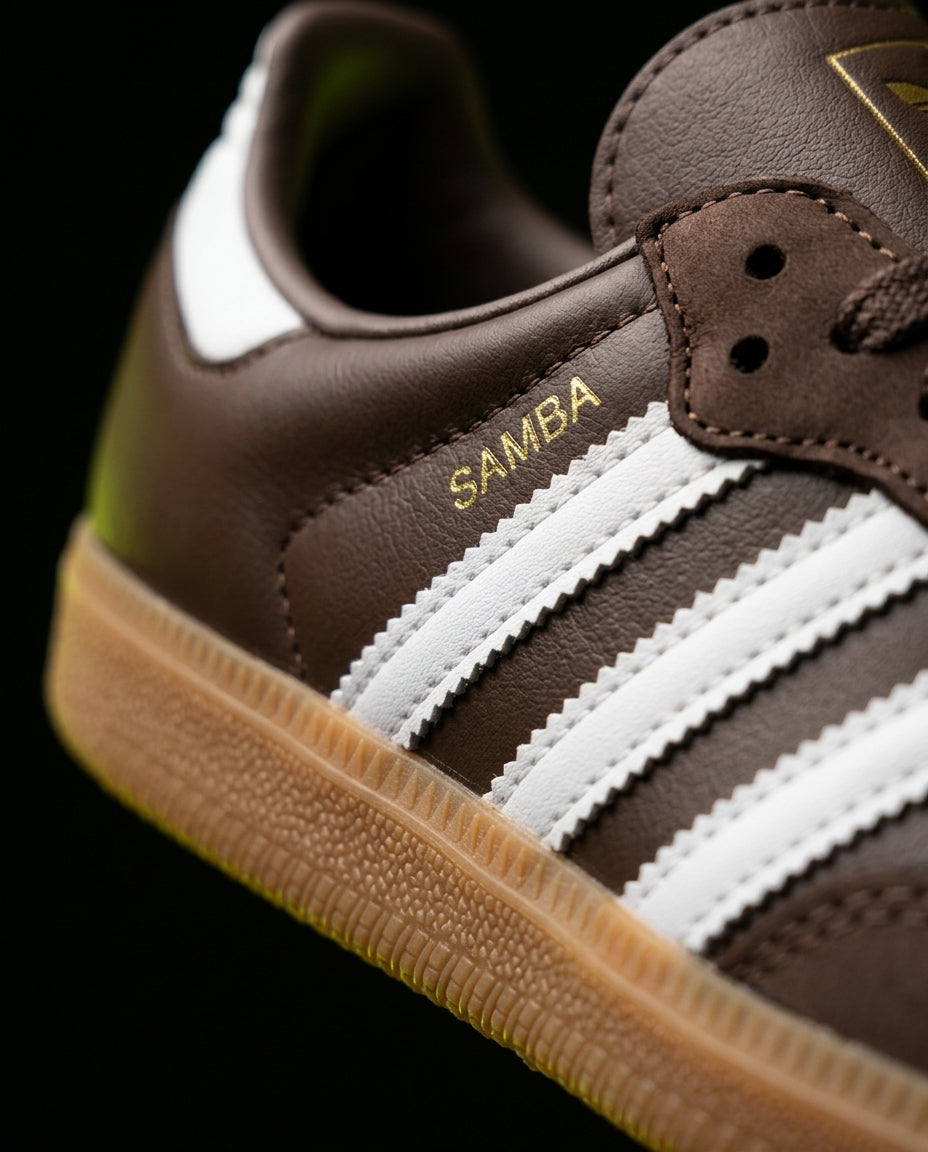 AD Leather Gum-Sole Terrace Trainer Brown Brown White Gum