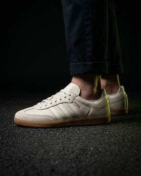 AD Leather Gum-Sole Terrace Trainer Cream Cream Gum