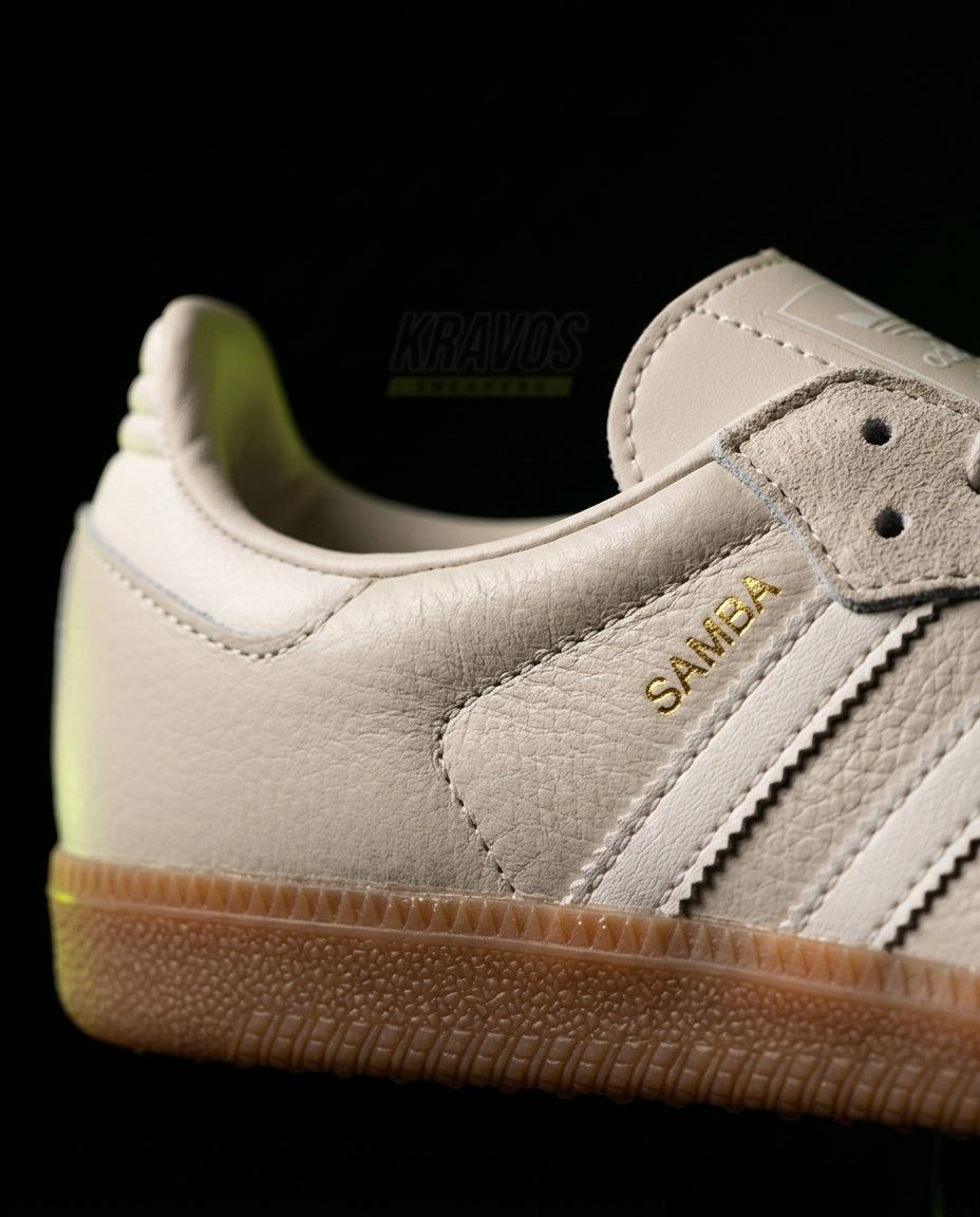 AD Leather Gum-Sole Terrace Trainer Cream Cream Gum