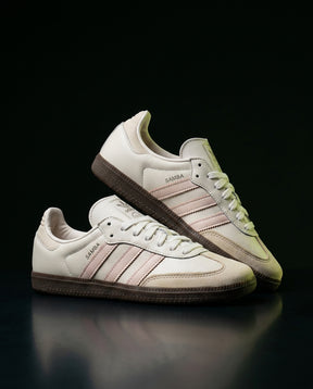 AD Leather Gum-Sole Terrace Trainer Cream Cream Pink Gum
