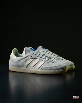 AD Leather Gum-Sole Terrace Trainer Grey Grey Cream