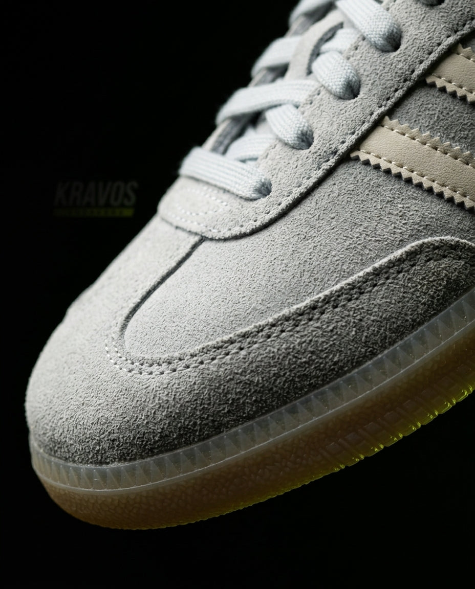 AD Leather Gum-Sole Terrace Trainer Grey Grey Cream