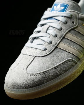 AD Leather Gum-Sole Terrace Trainer Grey Grey Suede White