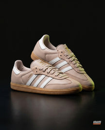 AD Leather Gum-Sole Terrace Trainer Cream Pink White Gum