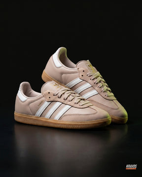 AD Leather Gum-Sole Terrace Trainer Cream Pink White Gum