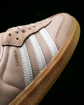 AD Leather Gum-Sole Terrace Trainer Cream Pink White Gum