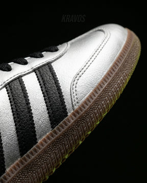 AD Leather Gum-Sole Terrace Trainer Grey Silver Black Gum