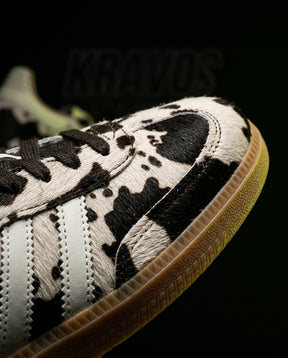 AD Leather Gum-Sole Terrace Trainer Mixed White Black Gum