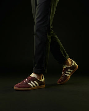 AD Leather Ribbed-Toe Terrace Trainer Brown Cream Gum