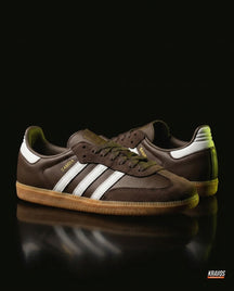 AD Leather Ribbed-Toe Terrace Trainer Brown White Gum