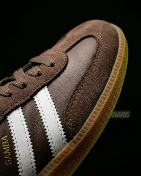 AD Leather Ribbed-Toe Terrace Trainer Brown White Gum
