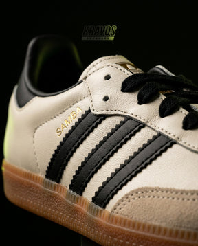 AD Leather Ribbed-Toe Terrace Trainer Cream Black Gum