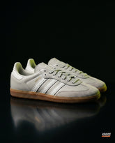 AD Leather Ribbed-Toe Terrace Trainer Grey White Gum