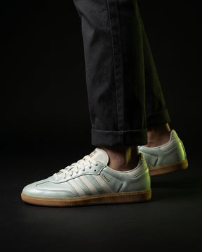 AD Leather Ribbed-Toe Terrace Trainer Mint Cream Gum