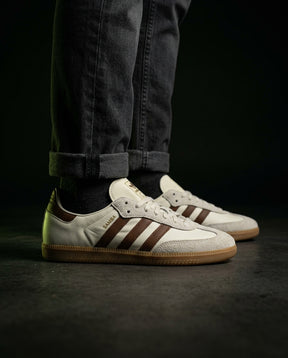 AD Leather Ribbed-Toe Terrace Trainer White Brown Gum
