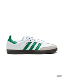 AD Leather Ribbed-Toe Terrace Trainer White Green Gum #whitegreengum