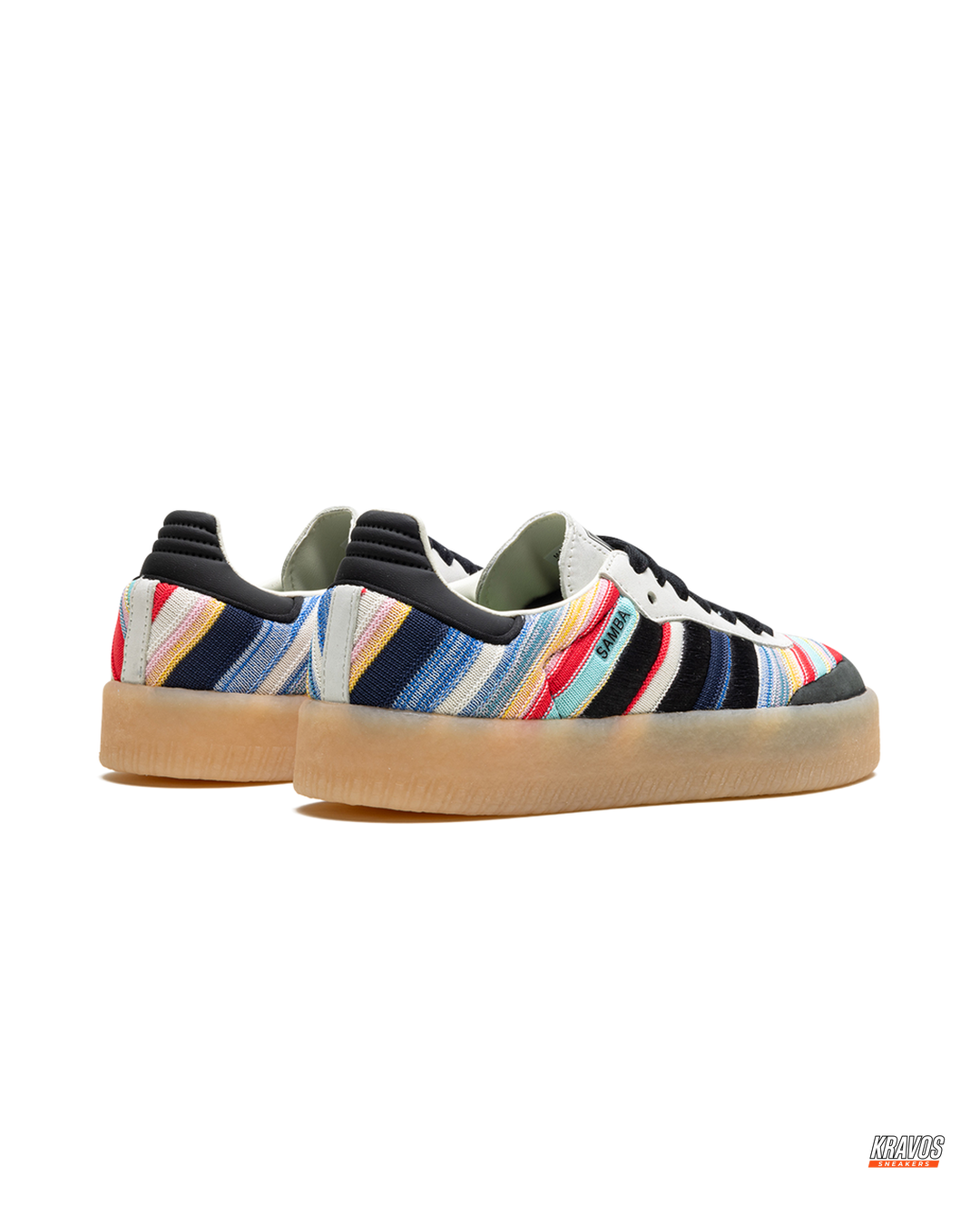 AD Striped Canvas Platform Terrace Trainer
