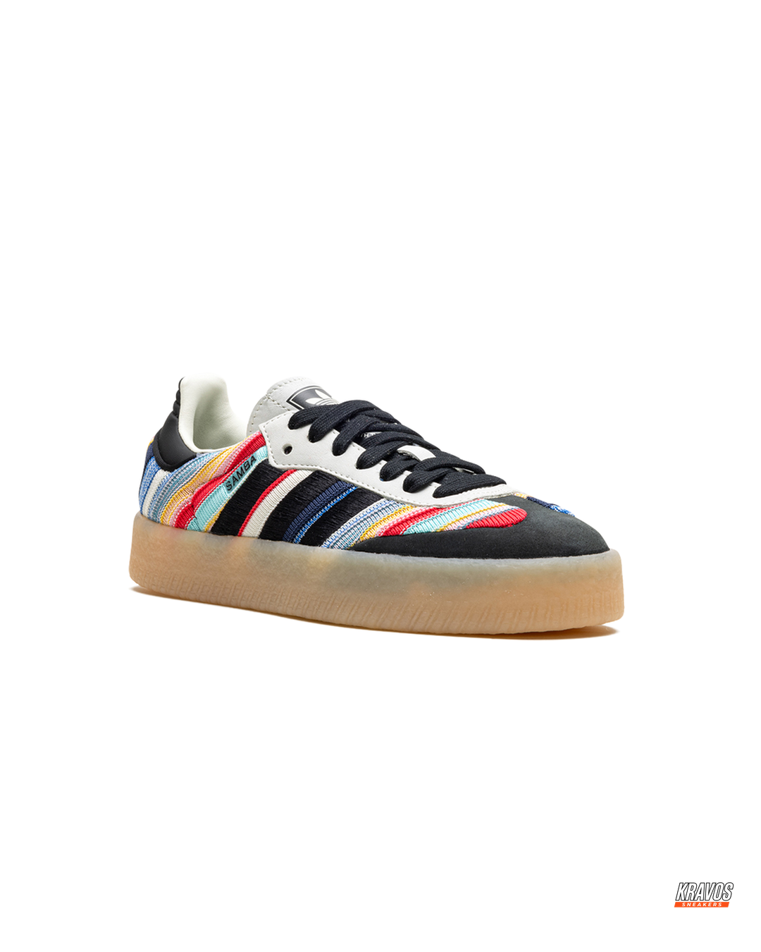 AD Striped Canvas Platform Terrace Trainer