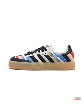 AD Striped Canvas Platform Terrace Trainer