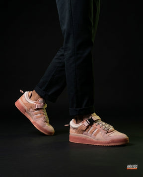AD Suede Buckle-Strap Basketball Trainer Pink Peach