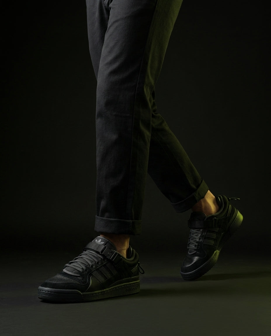 AD Suede Buckle-Strap Basketball Trainer Triple Black